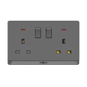 Double Socket - Neon Light Indicator